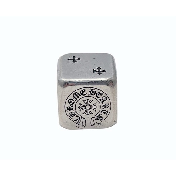 Authentic Chrome Hearts 2015 Christmas Cross Sterling Silver Dice - Picture 2 of 8